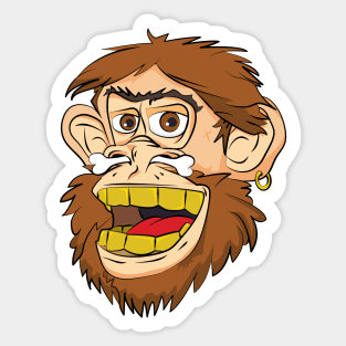 Caveman Head Sticker